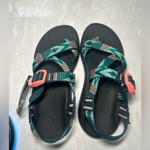 NEW Chaco ZCloud 2 Sandals with Purple and Green Straps